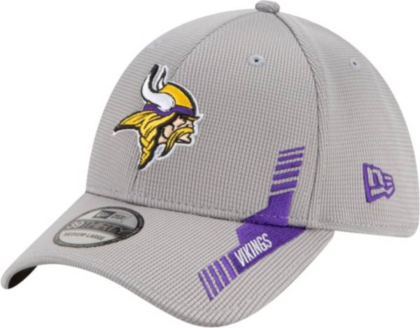 New Era Men's Minnesota Vikings Sideline 2021 Home 39Thirty Grey Stretch Fit Hat