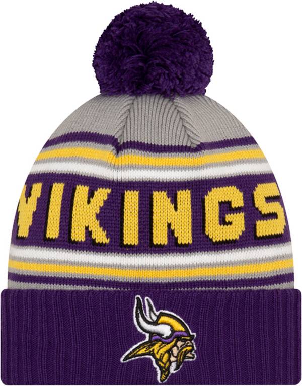 New Era Men's Minnesota Vikings Purple Cuffed Cheer Knit Beanie