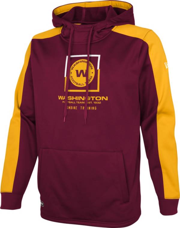 New Era Men's Washington Football Team Red Combine Rise Pullover Hoodie