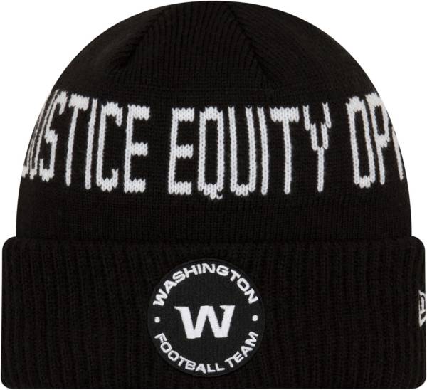 New Era Men's Washington Football Team Social Justice Black Knit