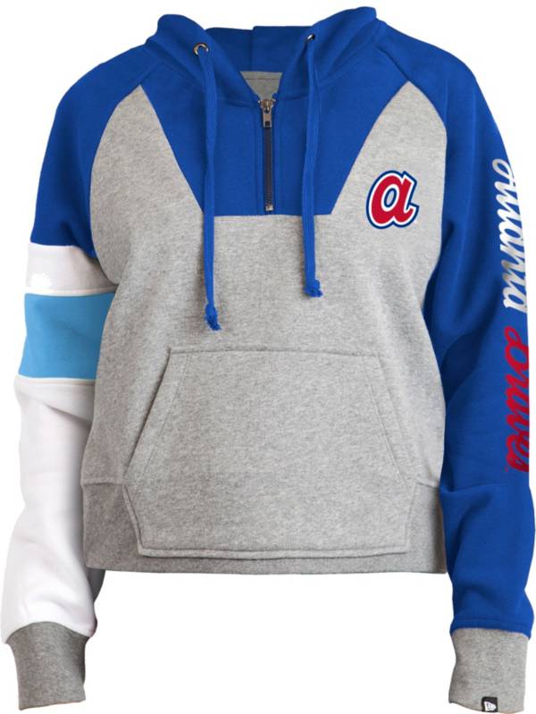 New Era Women's Atlanta Braves Grey Tri-Blend Fleece Hoodie