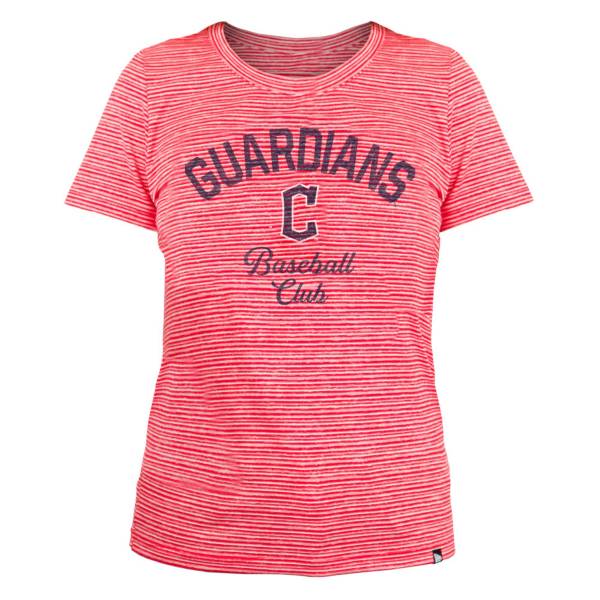 New Era Women's Cleveland Guardians Space Dye Red T-Shirt