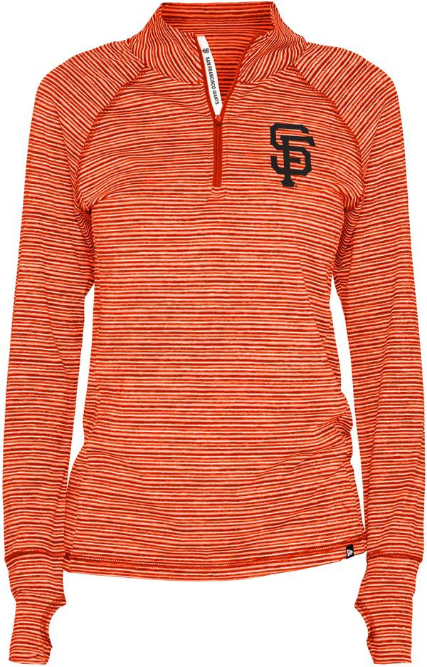 New Era Women's San Francisco Giants Space Dye Orange Quarter-Zip Pullover Shirt product image