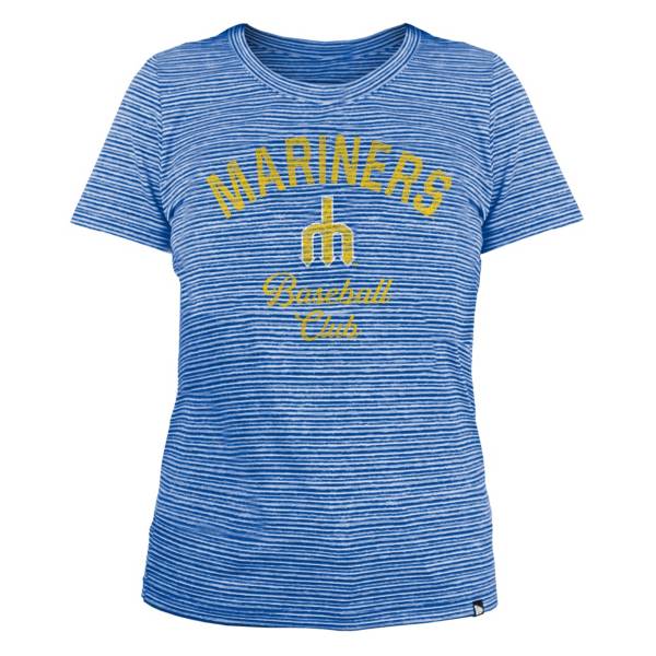New Era Women's Seattle Mariners Space Dye Blue T-Shirt