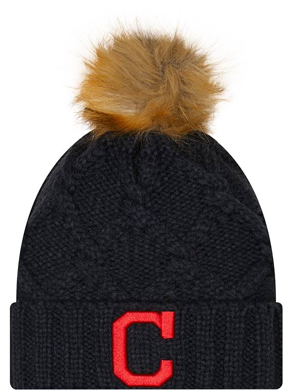 New Era Women's Cleveland Indians Navy Luxe Knit Hat