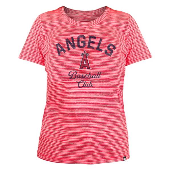 New Era Women's Los Angeles Angels Space Dye Red T-Shirt