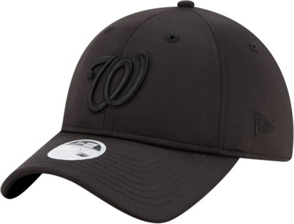 New Era Women's Washington Nationals 9Twenty Black Sharp Adjustable Hat