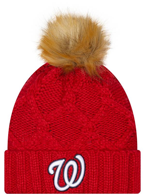 New Era Women's Washington Nationals Red Luxe Knit Hat