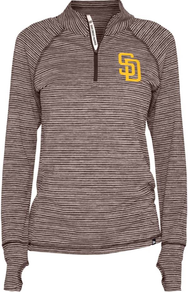 New Era Women's San Diego Padres Space Dye Brown Quarter-Zip Pullover Shirt product image
