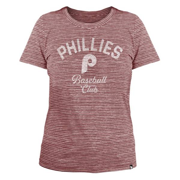 New Era Women's Philadelphia Phillies Space Dye Red T-Shirt