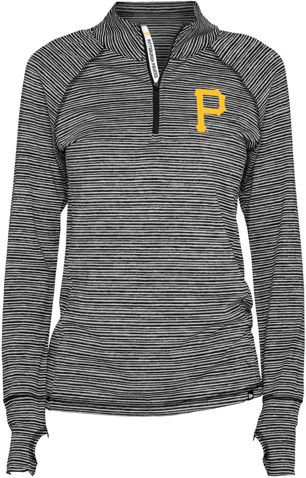 New Era Women's Pittsburgh Pirates Space Dye Black Quarter-Zip