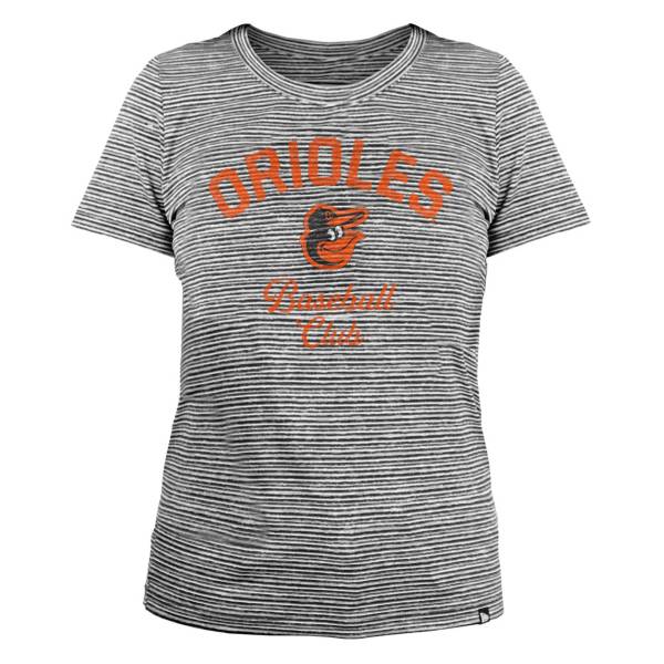 New Era Women's Baltimore Orioles Space Dye Black T-Shirt