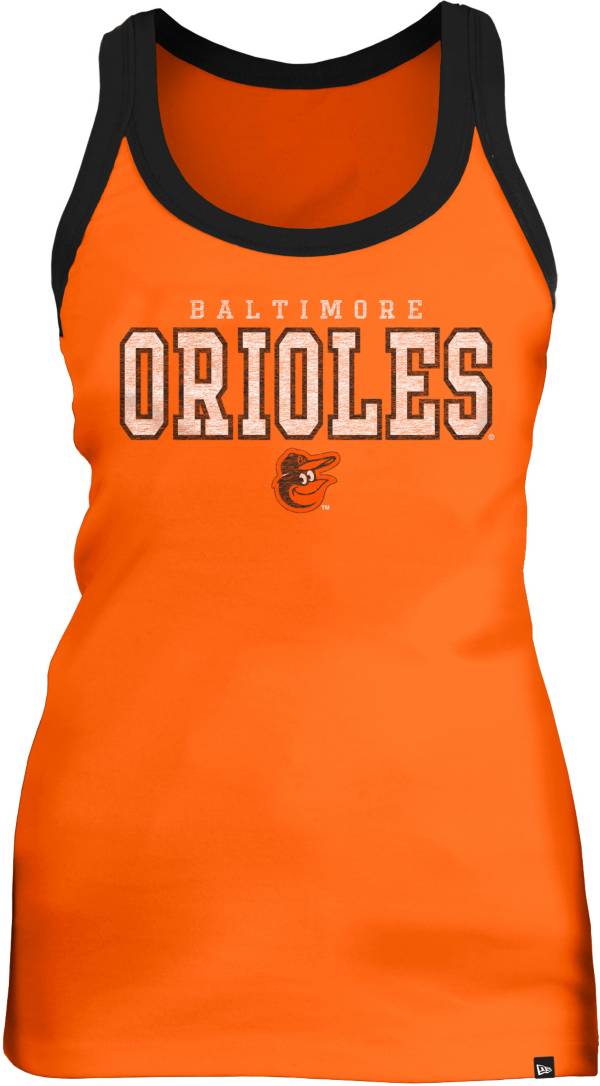 New Era Women's Baltimore Orioles Orange Racerback Athletic Tank Top