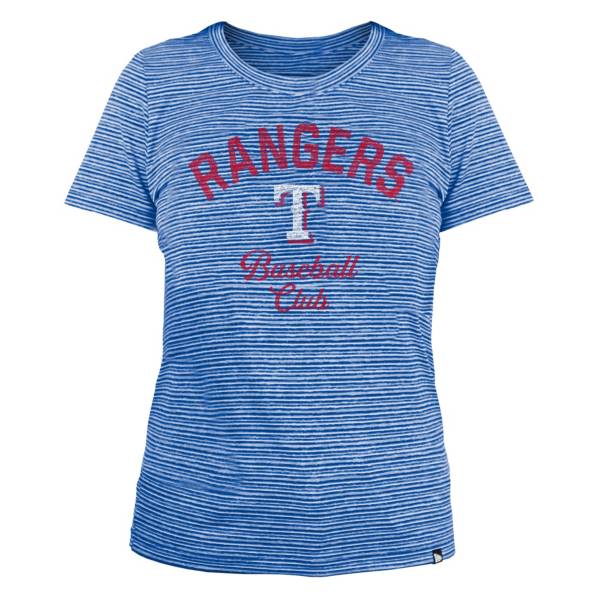 New Era Women's Texas Rangers Space Dye Blue T-Shirt