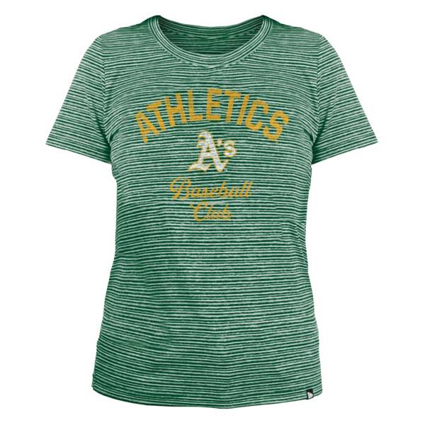 New Era Women's Oakland Athletics Space Dye Green T-Shirt