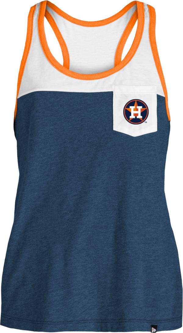 New Era Women's Houston Astros Navy Tri-Blend Tank Top