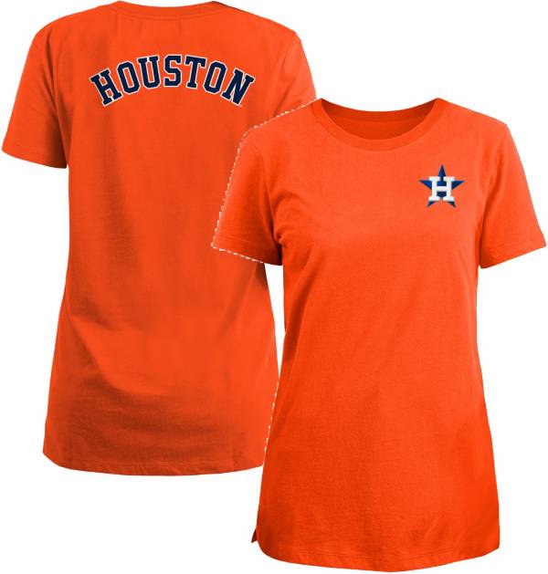 New Era Women's Houston Astros Orange Tri-Blend T-Shirt