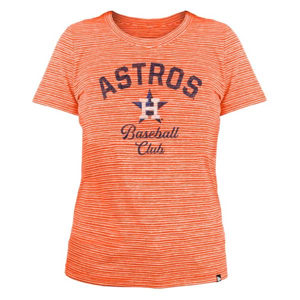 New Era Women's Houston Astros Space Dye Orange T-Shirt