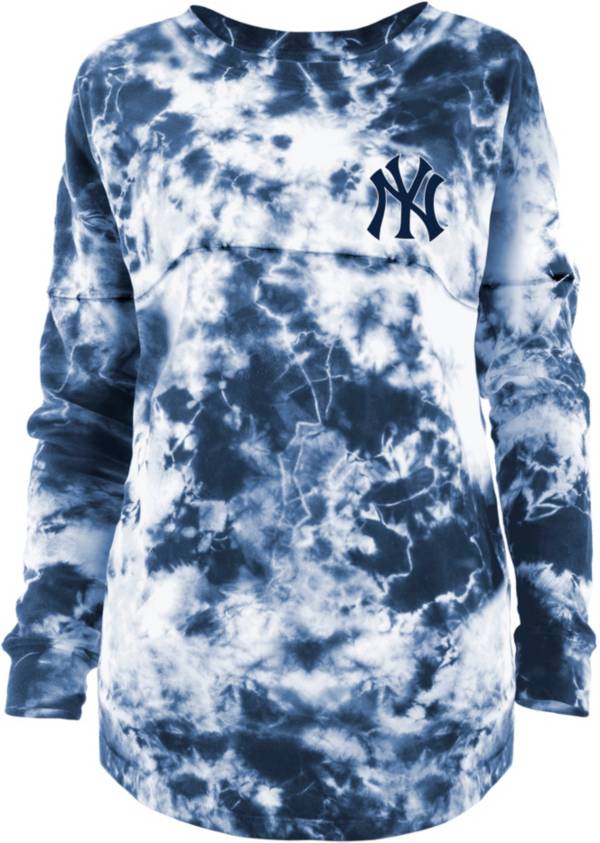 New Era Women's New York Yankees Navy Tie Dye Long Sleeve T-Shirt