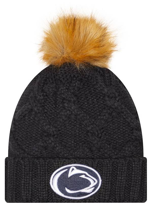 New Era Women's Penn State Nittany Lions Blue Lux Knit Pom Beanie