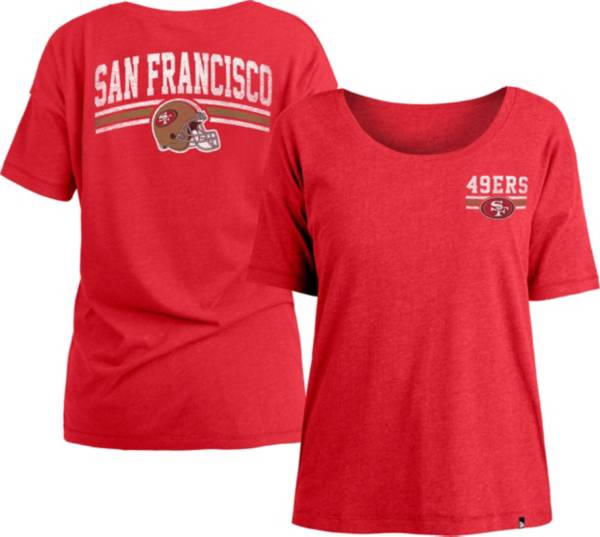 New Era Women's San Francisco 49ers Relaxed Back Red T-Shirt