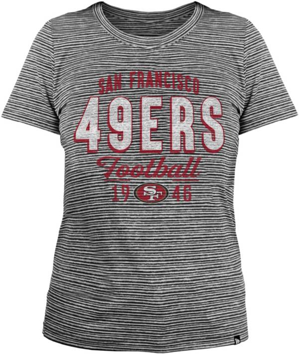 New Era Women's San Francisco 49ers Space Dye Grey T-Shirt