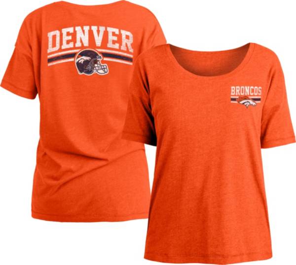 New Era Women's Denver Broncos Relaxed Back Orange T-Shirt