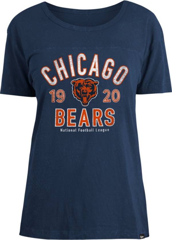 New Era Women's Chicago Bears Navy Mineral Wash T-Shirt