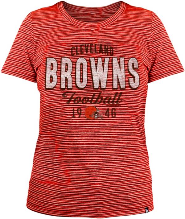 New Era Women's Cleveland Browns Space Dye Orange T-Shirt