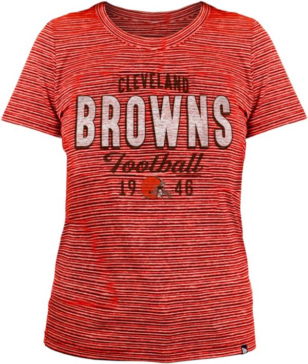 New Era Women's Cleveland Browns Space Dye Orange T-Shirt product image