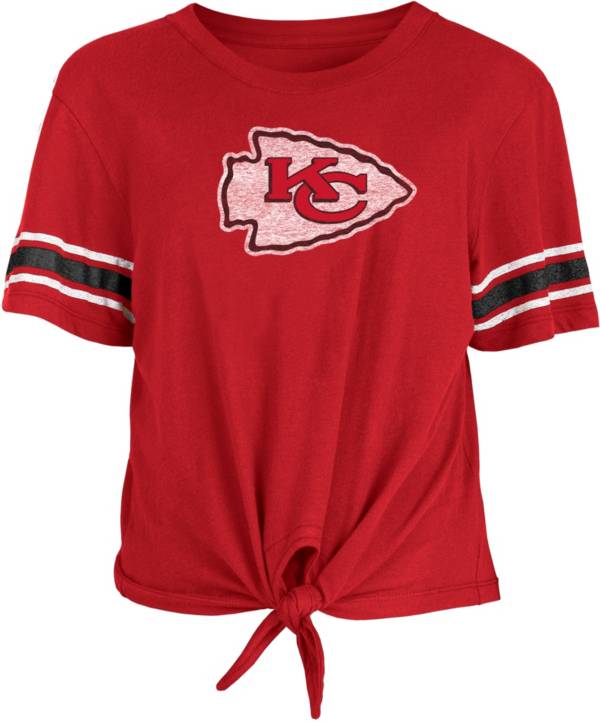 New Era Women's Kansas City Chiefs Front Tie Red T-Shirt