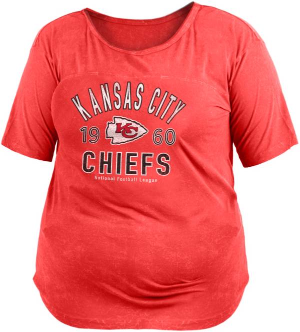 New Era Women's Kansas City Chiefs Mineral Red Plus Size T-Shirt