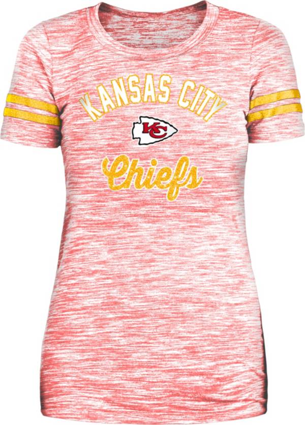 New Era Women's Kansas City Chiefs Space Dye Glitter T-Shirt