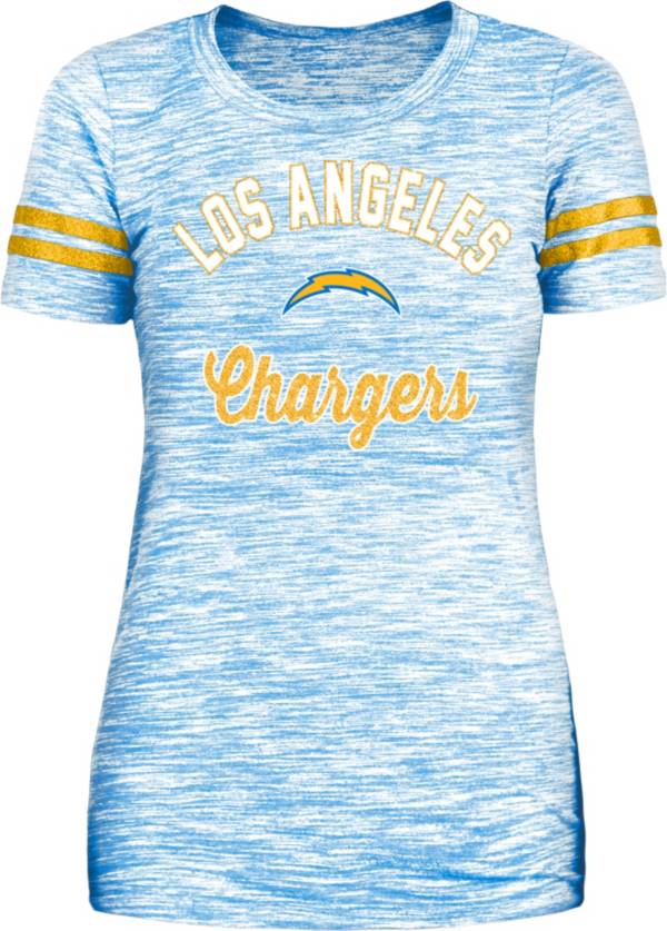 New Era Women's Los Angeles Chargers Space Dye Glitter T-Shirt