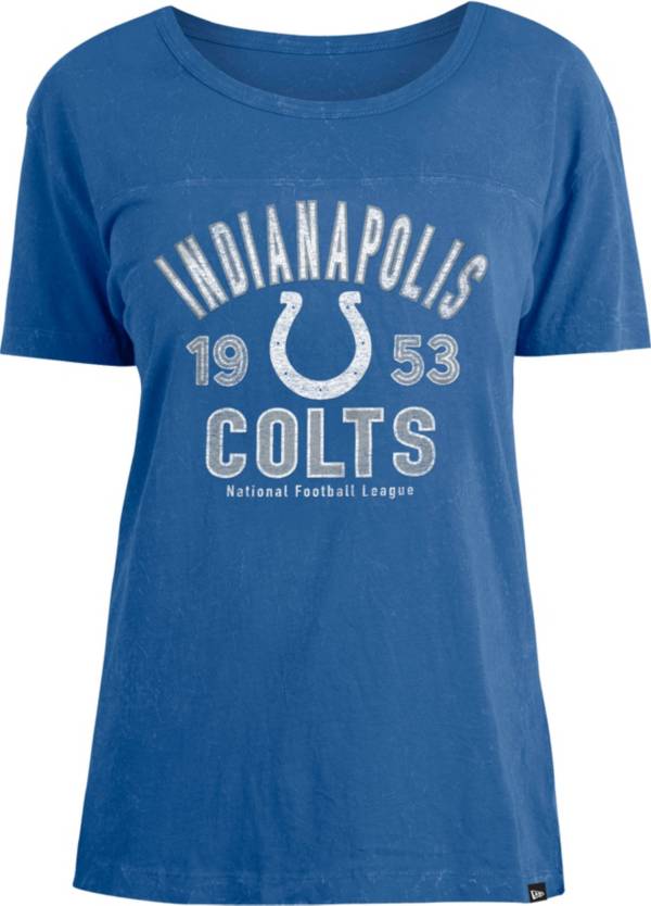 New Era Women's Indianapolis Colts Blue Mineral Wash T-Shirt product image