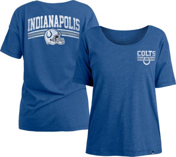 New Era Women's Indianapolis Colts Relaxed Back Blue T-Shirt