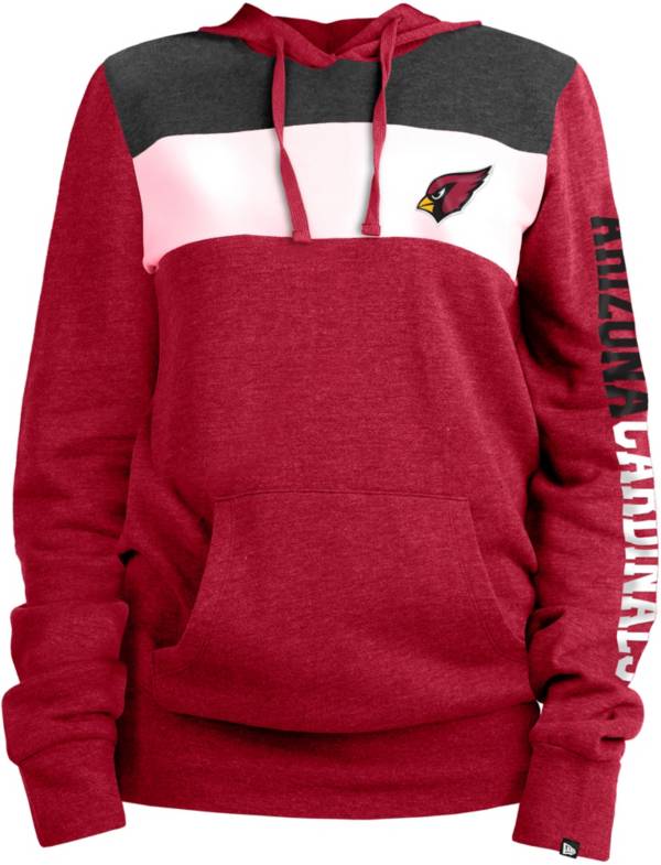 New Era Women's Arizona Cardinals Fleece Red Pullover Hoodie