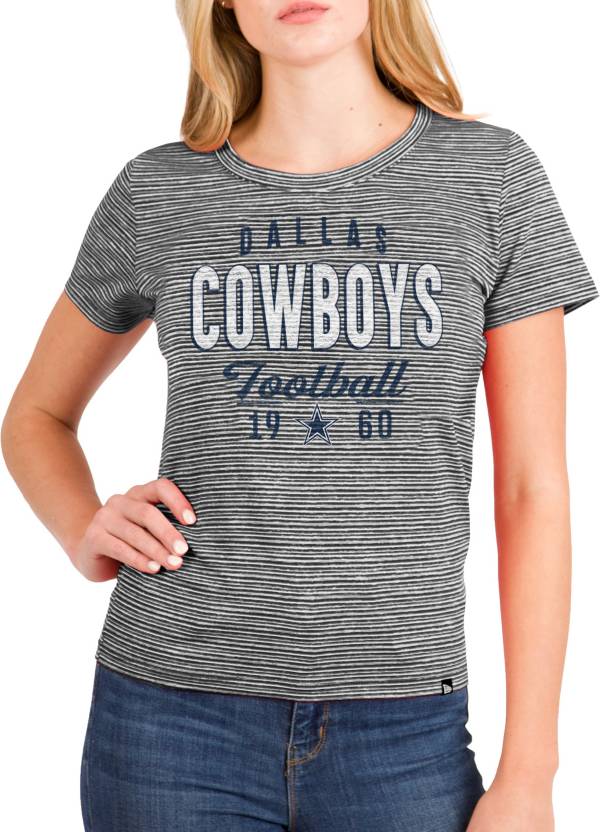 New Era Women's Dallas Cowboys Space Dye Grey T-Shirt