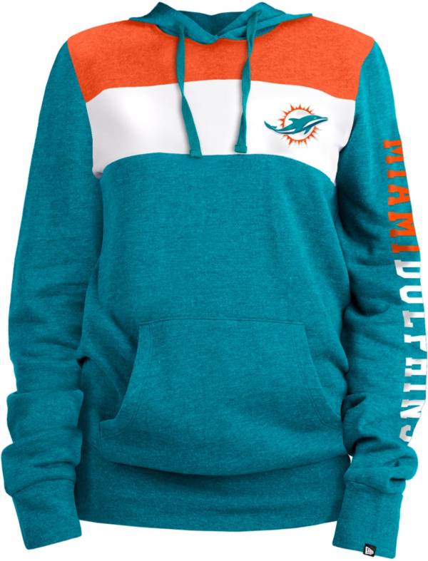 New Era Women's Miami Dolphins Fleece Aqua Pullover Hoodie