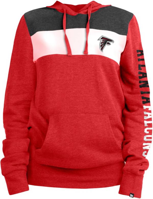 New Era Women's Atlanta Falcons Fleece Red Pullover Hoodie