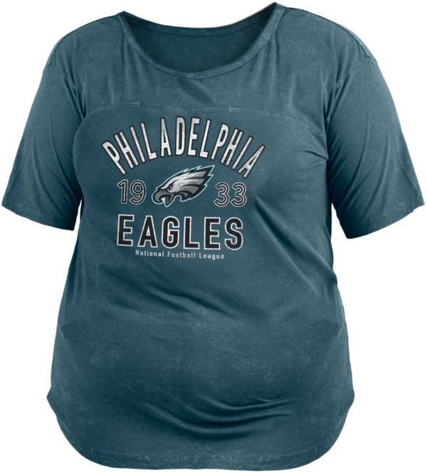 New Era Women's Philadelphia Eagles Mineral Green Plus Size T-Shirt