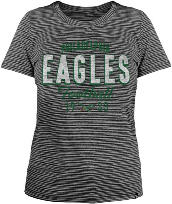 New Era Women's Philadelphia Eagles Space Dye Black T-Shirt