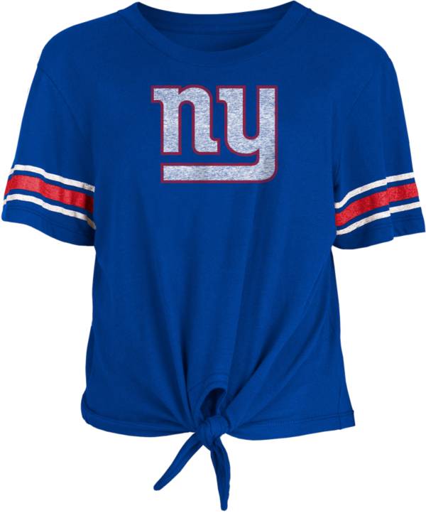 New Era Women's New York Giants Front Tie Royal T-Shirt