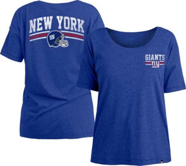 New Era Women's New York Giants Relaxed Back Blue T-Shirt