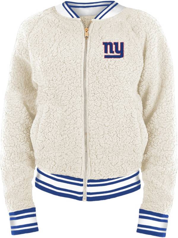 New Era Women's New York Giants Sherpa White Full-Zip Jacket