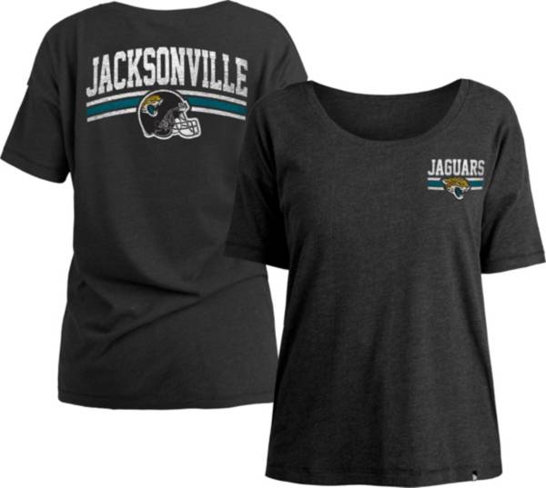 New Era Women's Jacksonville Jaguars Relaxed Back Black T-Shirt