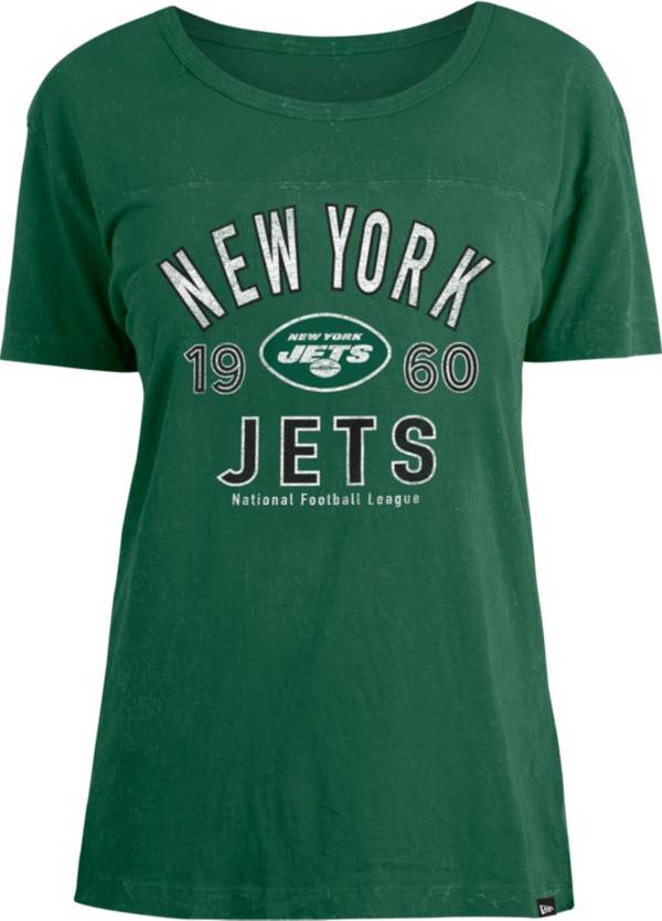 New Era Women's New York Jets Green Mineral Wash T-Shirt