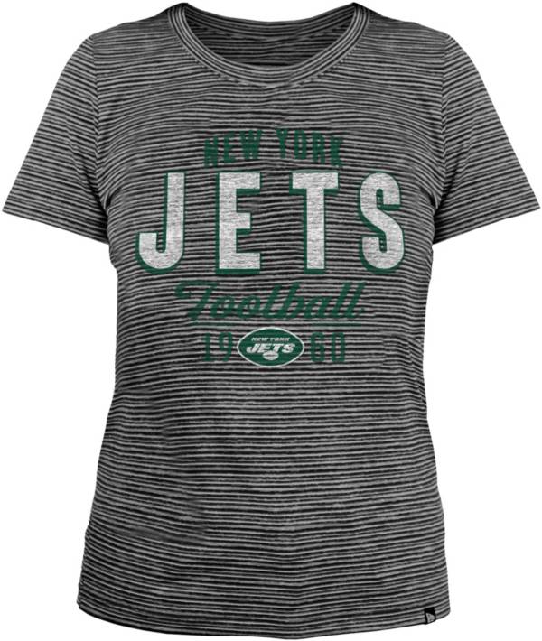 New Era Women's New York Jets Space Dye Black T-Shirt