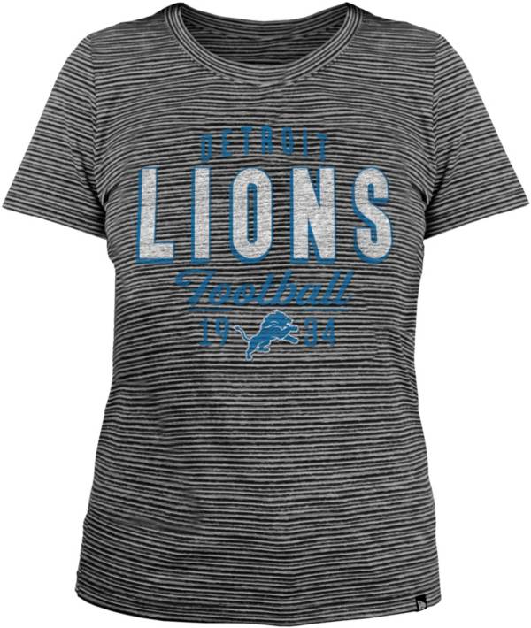 New Era Women's Detroit Lions Space Dye Black T-Shirt