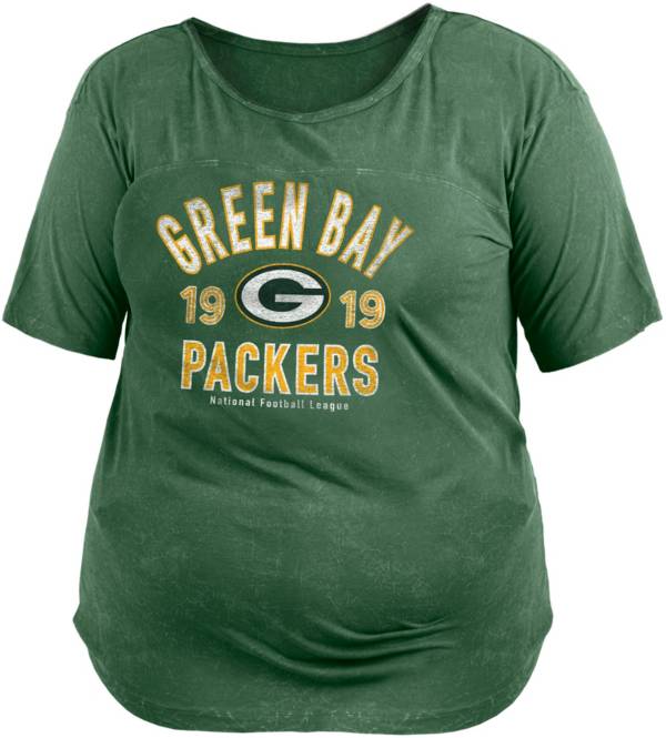 New Era Women's Green Bay Packers Mineral Green Plus Size T-Shirt